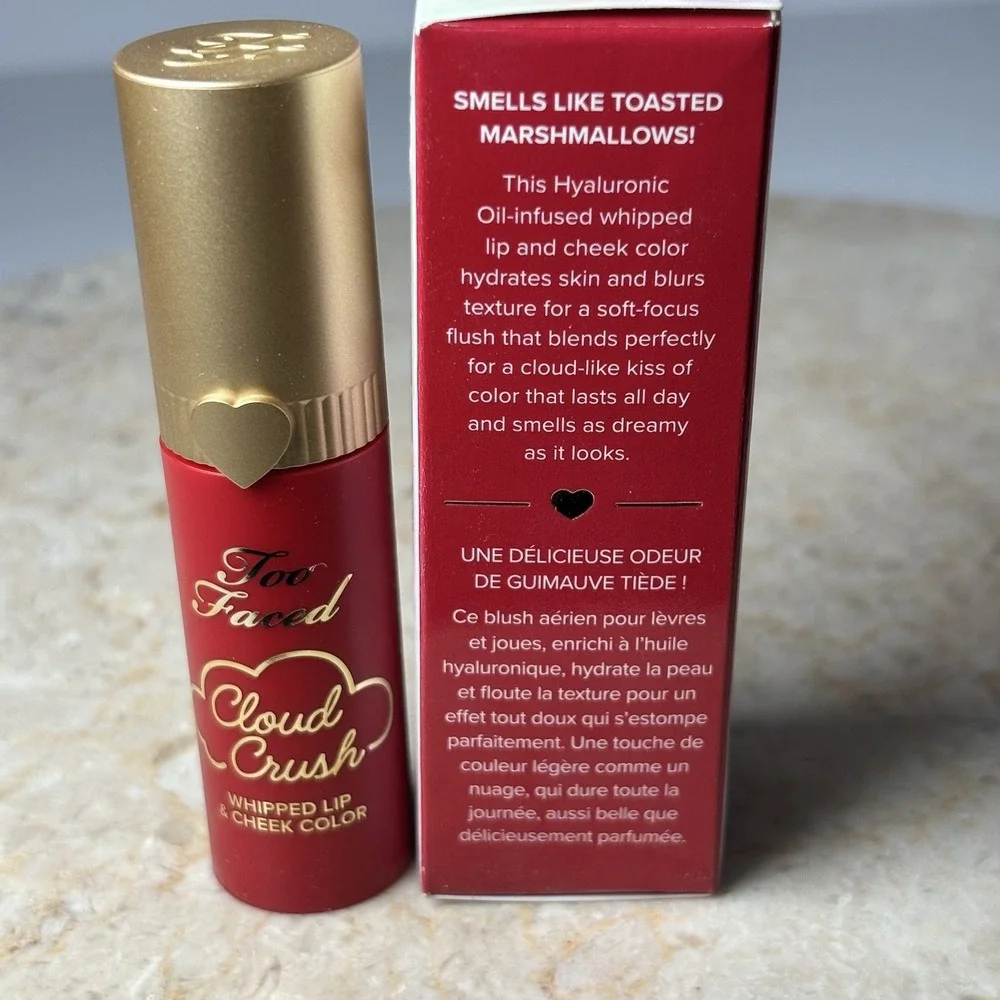 Too Faced Cloud Crush Whipped Lip & Cheek Color‎  4.3g NIB RED VELVET